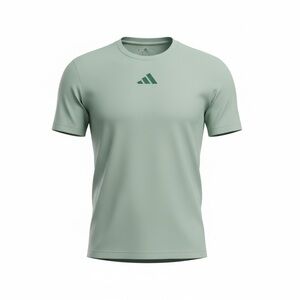 Adidas Green Short Sleeve Tee Athletic Wear